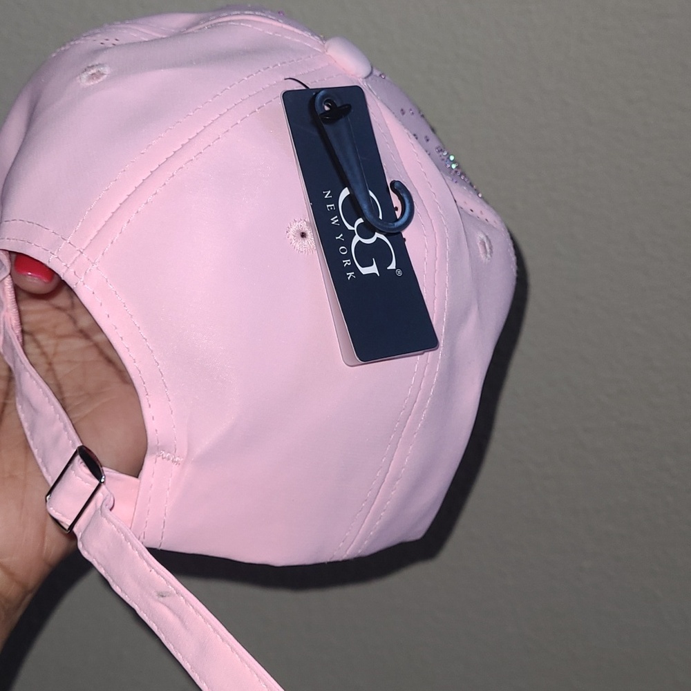 Pink Rhinestone Butterfly Cap - Picture 7 of 10